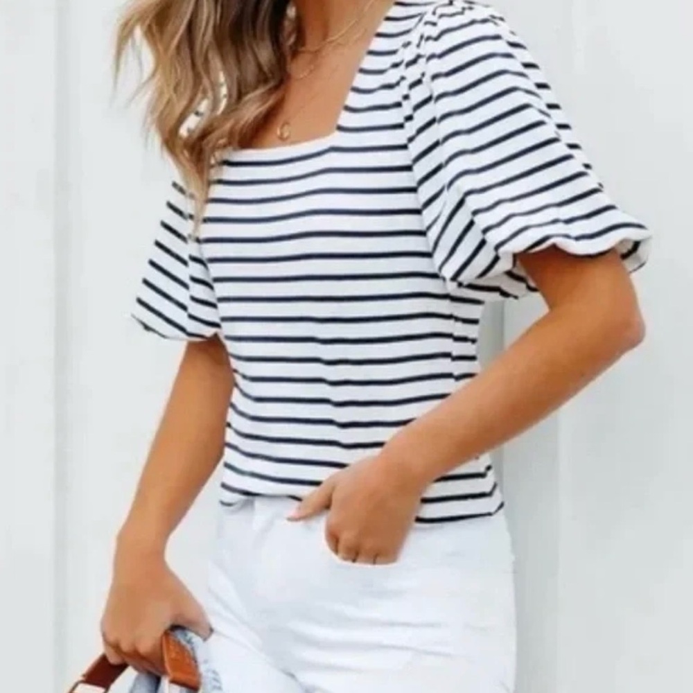 NWOT SKIES ARE BLUE Casual Top Shirt Blouse M